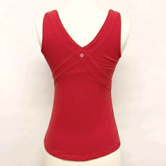 Lululemon Women's Currant Red Wrap Tank Top - Picture 6 of 10